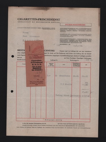 Magdeburg rechnung 1931 - magdeburg,,