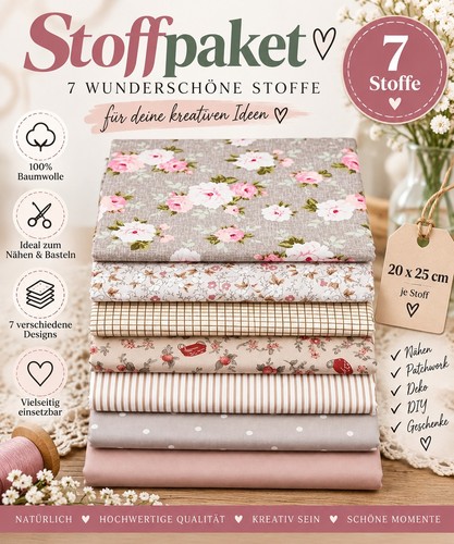 Stoffpaket 20 x 25 cm - stoffpaket, 7