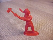 Indianer mit Tomahawk, mattrot, 6 cm,  Koho, Heinerle, Domplast