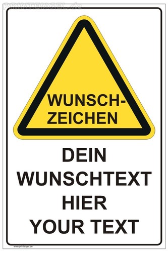 Schild idividuell warnung - idividuell,