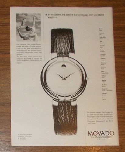 Seltene werbung vintage movado - werbung,