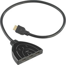 NEU Automatischer 3fach HDMI Umschalter für Full HD TVs Mehrfachstecker Nintendo