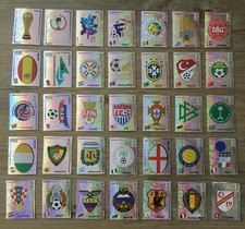 Panini WM 2002 Alle 35 Wappen/Glitzer Sticker ungeklebt