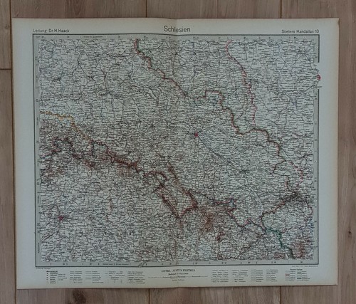 Landkarte map 1931 schlesien - map,