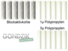 3 Jahres Wasserfilter Filter für Umkehrosmose Direct Flow 6x 1µ 5µ CTO - 18 Stk.