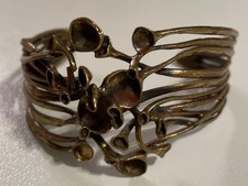 Bronze Armreif Finnland Hannu Ikonen Renmoosblüten Schmuck Retro 70er Jahre Rare