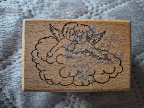 Holzstempel engel auf - engel,