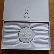 Meissen Porzellan-Medaille weiss 1998