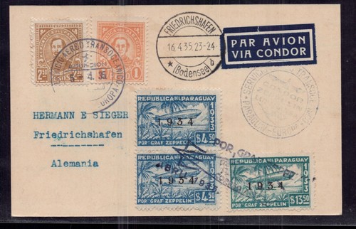 Paraguay zeppelin beleg 1935 - zeppelin,