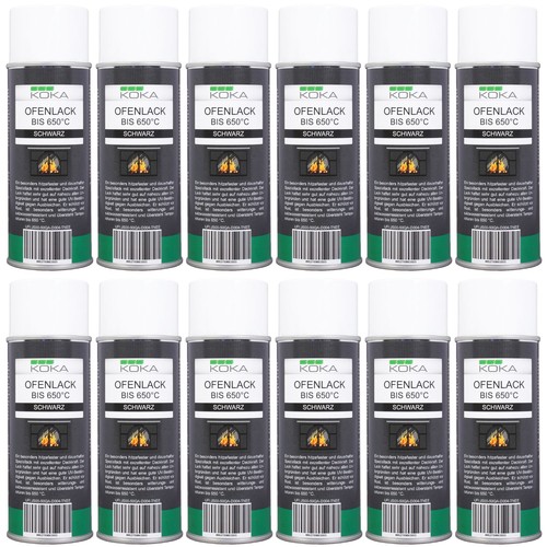 12x pack koka ofenlack 650 - 12x, 650°c