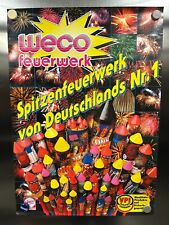 WECO Feuerwerk Poster Plakat "Spitzenfeuerwerk" 90er  60x40cm (Silvester, Pyro)