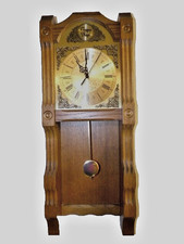 Wanduhr mit Pendel Quartz Uhrwerk Eiche-rustikal Unikat