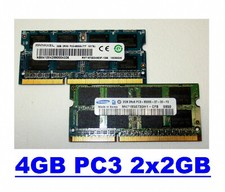 4GB 2x2GB ArbeitSpeicher PC3 für Laptop Lenovo IBM DELL HP ua  2x 2GB =4.096MB