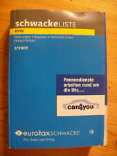 Schwacke Liste PKW 2/2001, 6/2001, 12/2001 oder 1/2002