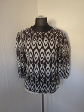 Oui Damen Bluse braun grau