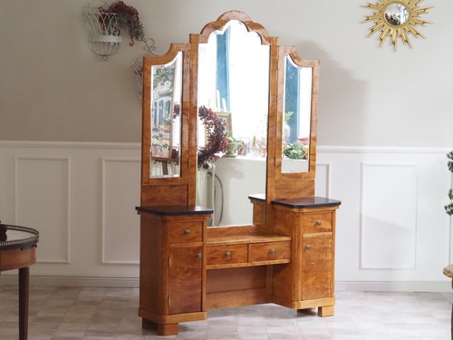 Art deco schminkkommode - art, birke