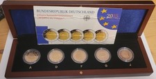 BRD 2 Euro Sammlermünzenset 30 Jahre Eu Flagge A,D,F,G,J