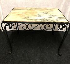Wunderschöne Antik Schmiedeeisen_Marmor Platte  Tisch, Beistelltisch