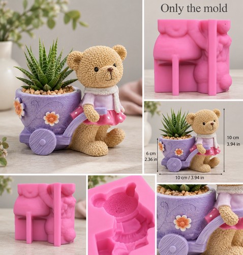 Silikonform teddy bär mit - silikonform,