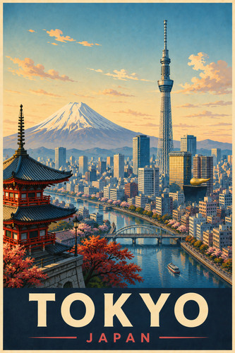 401 tokio japan reise poster - 401.,