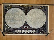 The Earths Moon Poster, National Geographic. Laminiert