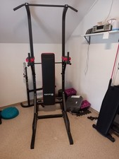 Kraftturm, Multifunktionale Dip-Station, Klimmzüge, Liegestützen, Schwarz