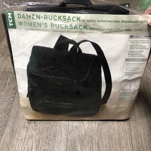 Tcm schwarzer damen rucksack - schwarzer,