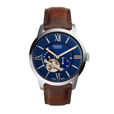 Automatisch Herrenuhr FOSSIL EVERETT ME3110 Leder Braun Blau