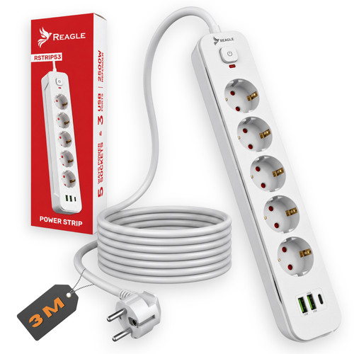 Reagle steckdosenleiste fach - steckdosenleiste, 5-fach