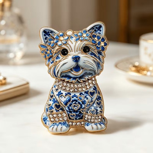 Yorkshire terrier brosche - yorkshire,