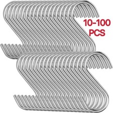 10-100x S-Haken Edelstahl Räucherhaken Metzgerhaken Fleischerhaken Küchenhaken
