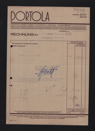 Magdeburg rechnung 1946 - magdeburg,,