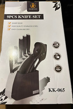 Messerblock Set, 9-TLG Profi Küchenmesser Messerset mit Küchenhelfern