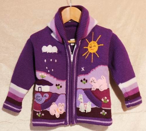 Kinder strickjacke lila rosa - kinder,