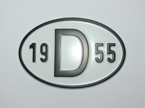 Schild 1955 alu geprägt - d-schild,