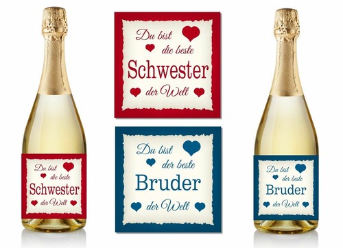 Aufkleber sektflasche - aufkleber,