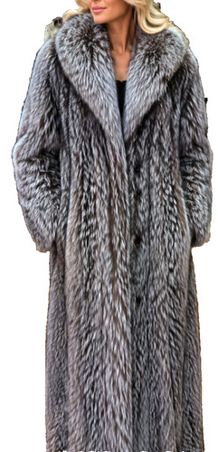 Silber fuchs mantel - silber, echt
