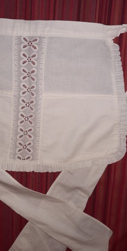 Servierschürze weiß vintage - weiß,