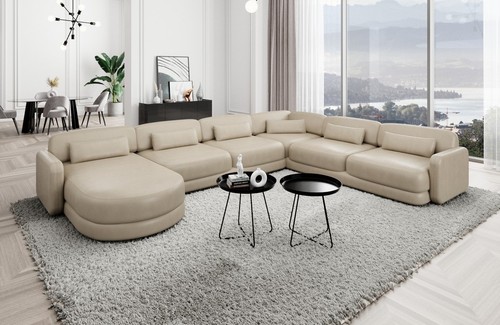 Sofa leder wohnlandschaft - sofa,