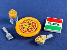 LEGO® Pizza Karton Teller Getränk Gabel Pizzaecke Restaurant Cafe Essen Glas