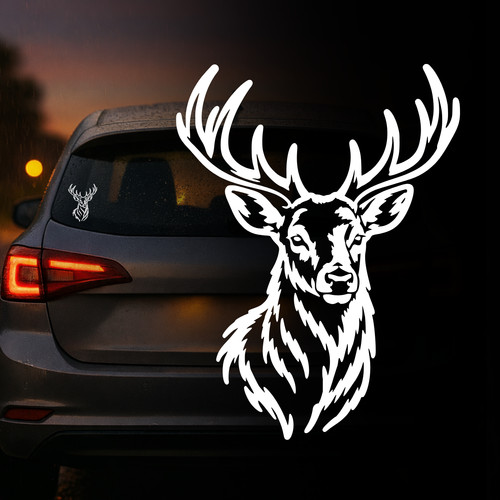 Auto aufkleber hirsch kopf - auto,