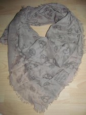 Feines Codello Halstuch Tuch Schal  Love Peace taupe NEU Damen
