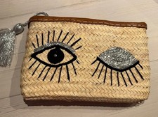 Clutch Handtasche Damen Bast