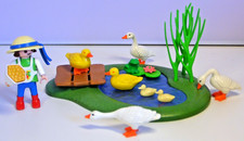 PLAYMOBIL aus 3115 Mädchen füttert Enten und Gänse am Teich Frosch Seerose #10