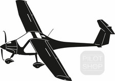 Aufkleber Ultraleichtflugzeug SINUS / VIRUS -silber-