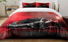 Leleyouzer Jungen Mikrofaser Bettwäsche 220x240 cm 3-teilig Rennwagen (Neu)