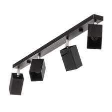 Euluna Deckenstrahler Square Deko-Deckenlampe GU10 schwarz vierflammig linear