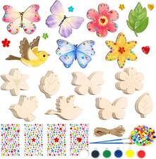 98 Stück Holz Bastelsets