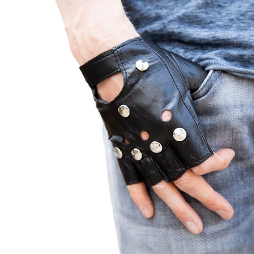 Nieten handschuhe fingerlos - handschuhe,