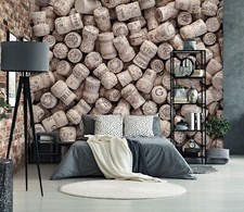 3D Kork Holz C509 Tapete